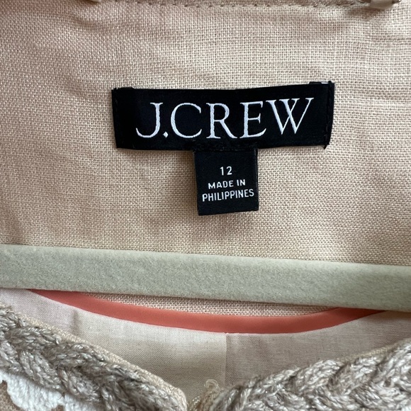 J. Crew Cropped Woven Linen Lady Jacket in Buff Clay - Picture 5 of 11